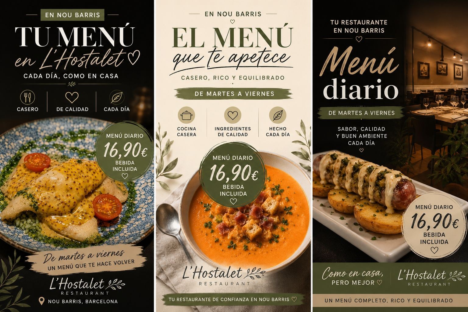 Menú de L’Hostalet